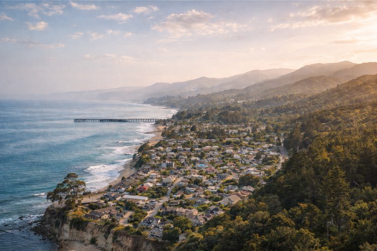 Coastal neighborhood homes in Santa Cruz California showing how location and limited supply drive high real estate prices