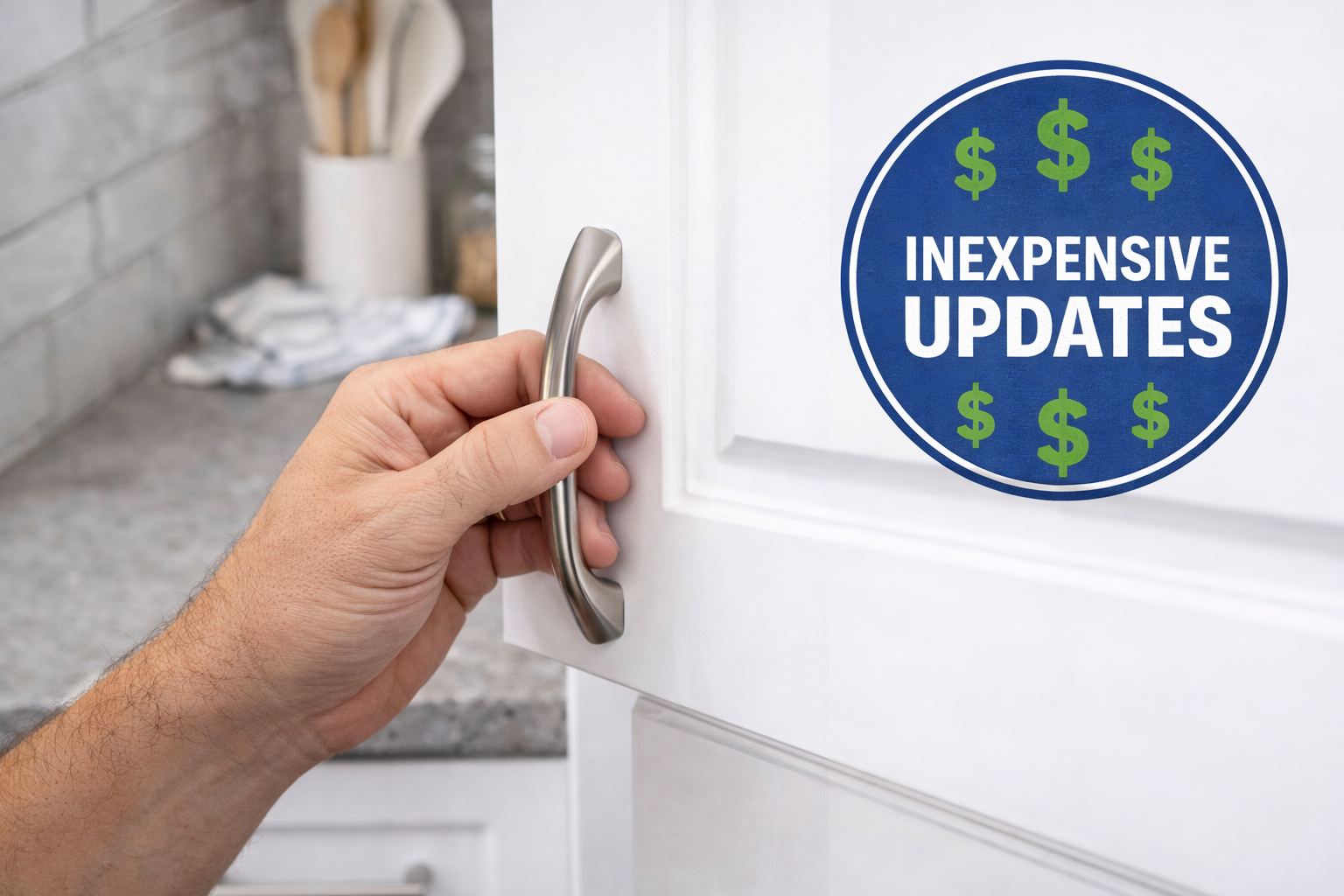 Minor home improvement before selling in Santa Cruz CA, replacing cabinet hardware as an inexpensive update to improve home appeal for buyers